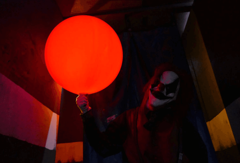 A clown at Haunt Manor.