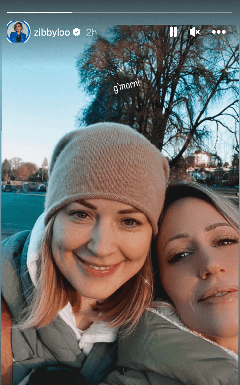 Two people taking a selfie.