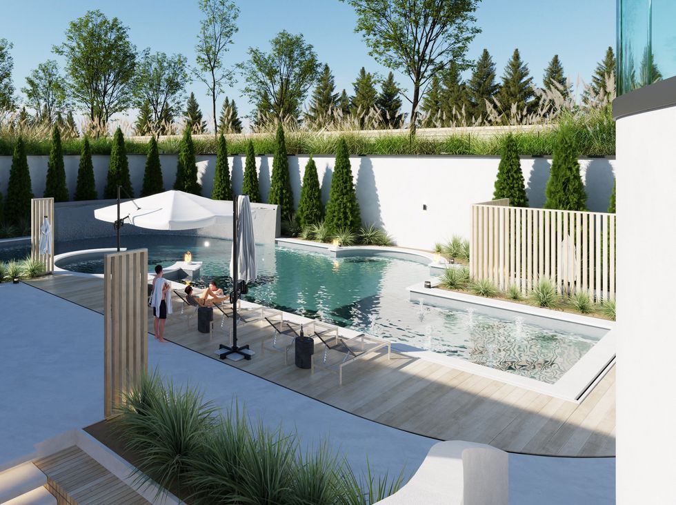 Rendering of the Nordic spa