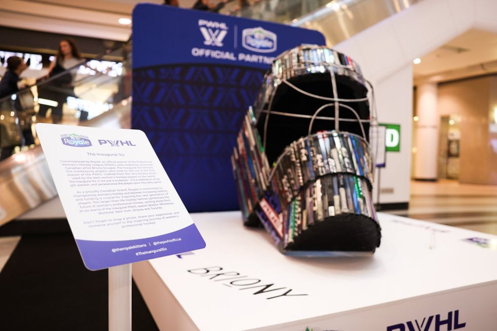 "The Inaugural Six" by Briony Douglas at CF Toronto Eaton Centre.