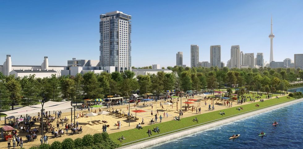 An artist's impression of how the mainland will look.
