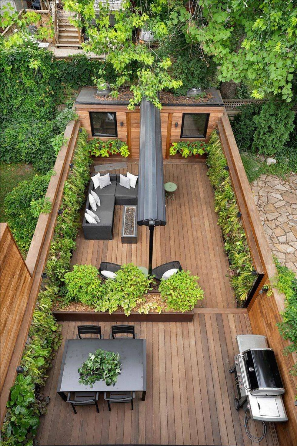 The outdoor area.