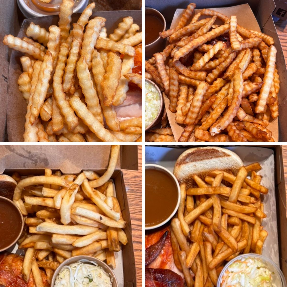 En haut : Benny&Co. et les R\u00f4tisseries Benny et Au Coq. En bas : Scores et St-Hubert BBQ.