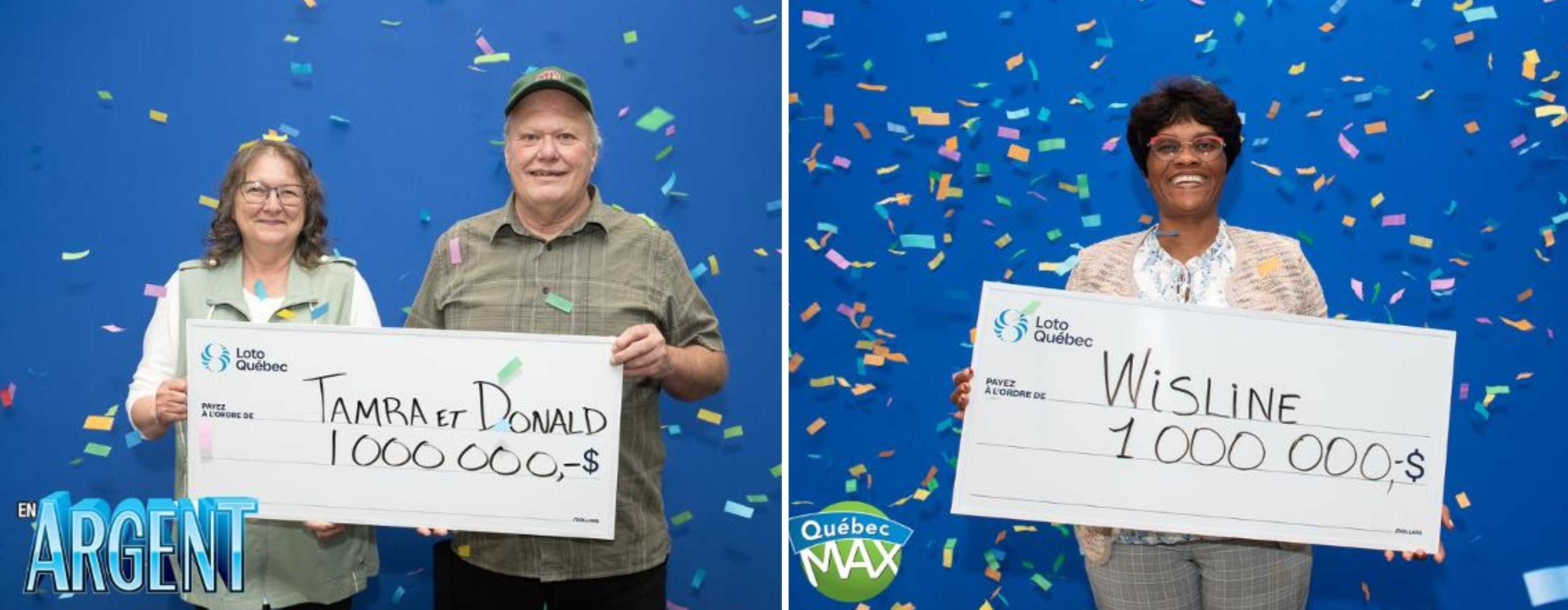 Des gagnants de Loto-Qu\u00e9bec. 