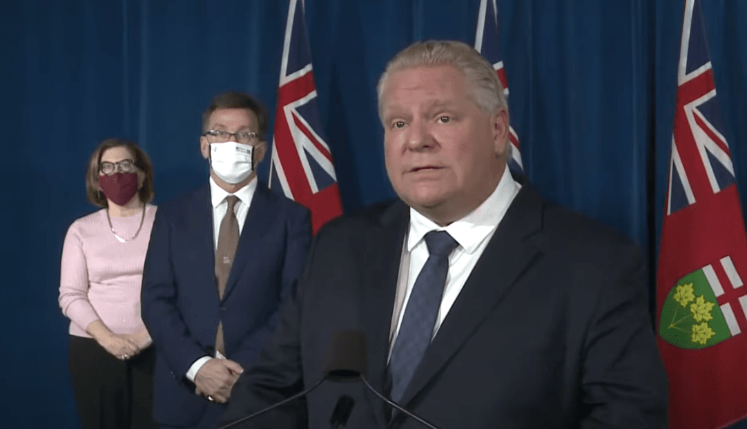 Ford Issues Stay-At-Home Order In Ontario & Announces Increased Restrictions