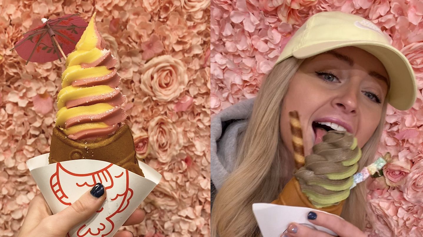 Ice cream in a regular cone? So last year! Taiyaki NYC Toronto serves up delicious ice cream in cute AF fish shaped cone.
