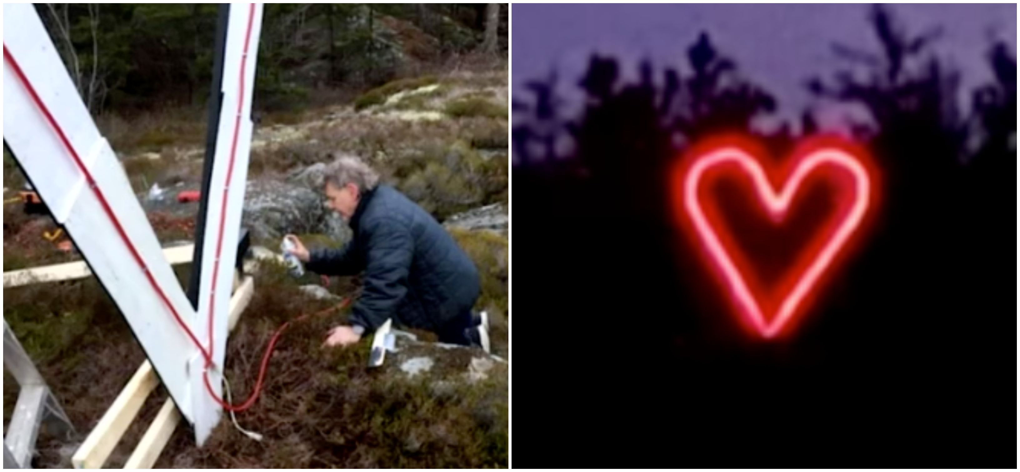 Feel good: Halifax men build a huge heart to send a message to frontline workers private video
