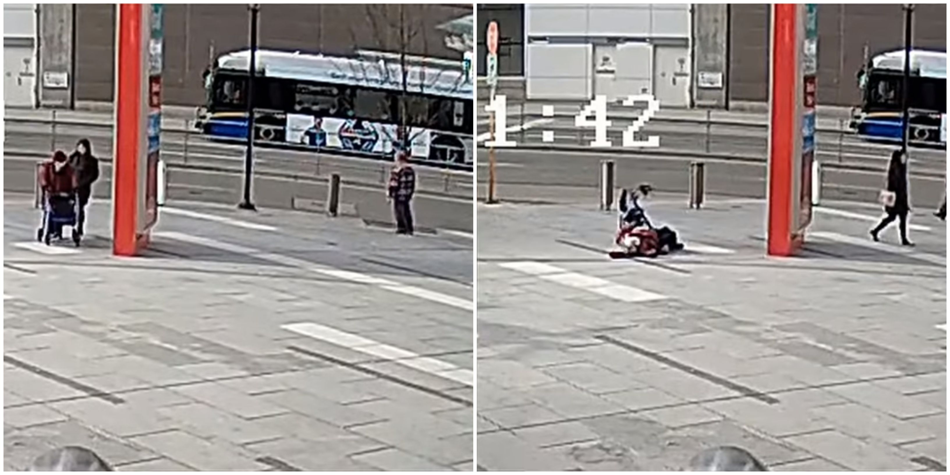 BC Assault: A Random Person Pushed An 84-Year-Old Woman Off Her Walker (VIDEO)