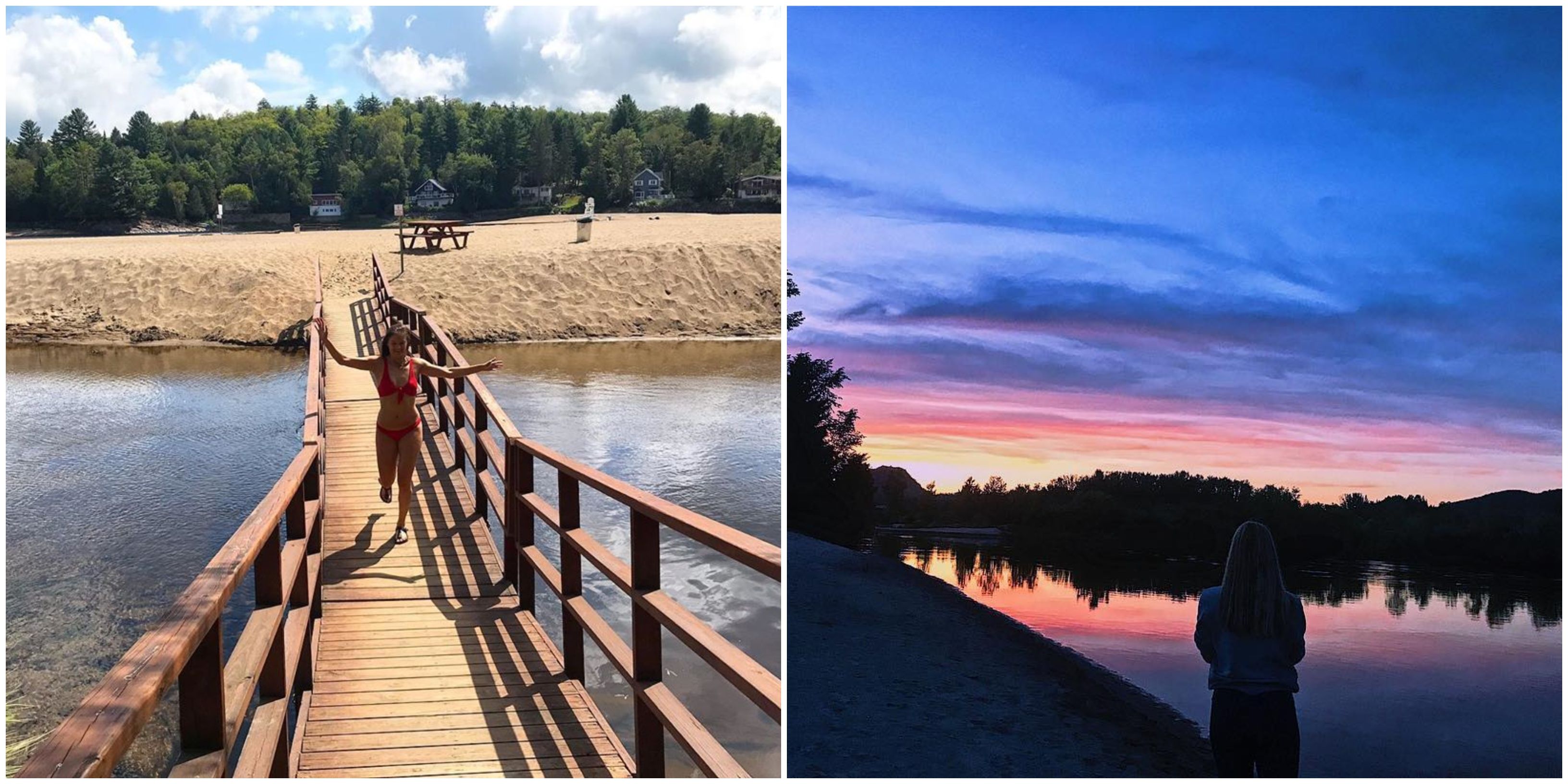 Cette mystérieuse plage près de Montréal est accessible seulement par des ponts flottants
