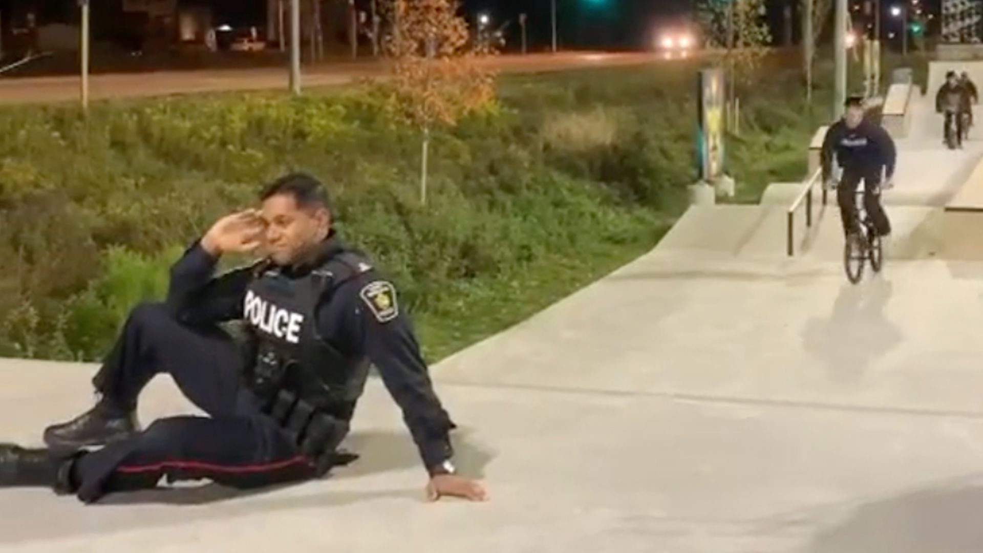 This Video Of Bikers Jumping Over A GTA Police Officer Is Just Pure Wow (VIDEO)