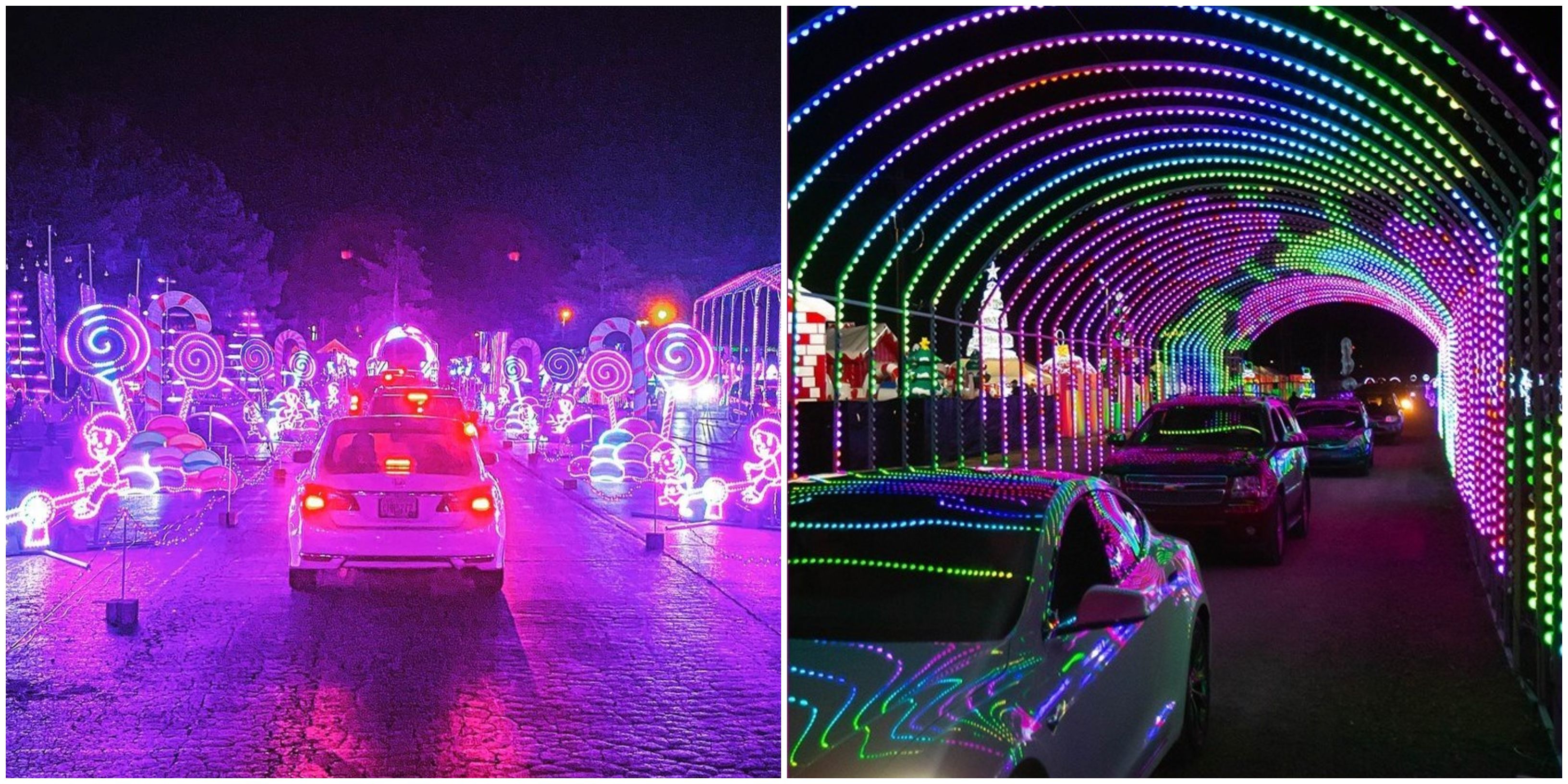 World of Illumination Candy Rish Drive-Thru Light Show Atlanta Georgia