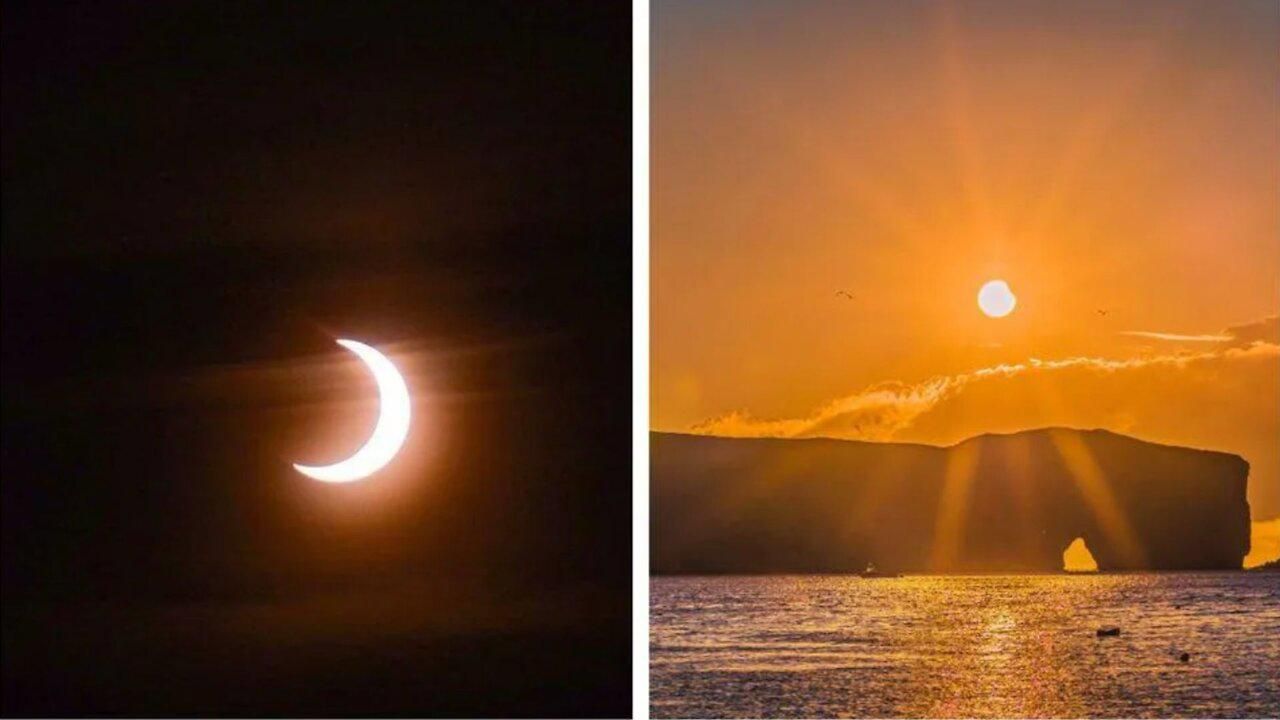 8 photos  WOW de la rare éclipse solaire annulaire survenue ce matin au Québec