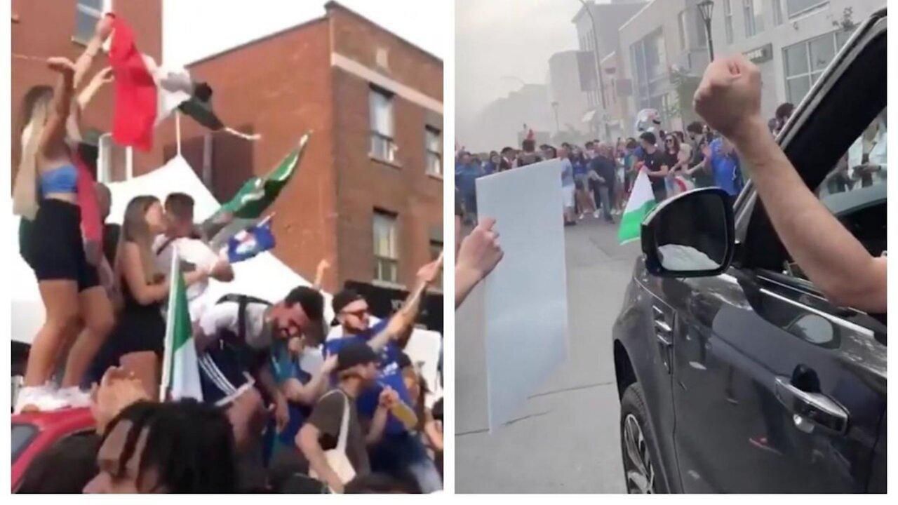 Italy Fans Tore Up The Streets Of Toronto After Euro Cup Win (VIDEOS)