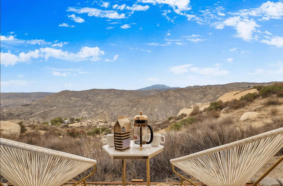 Outdoor view at the Casa Rosada tiny home