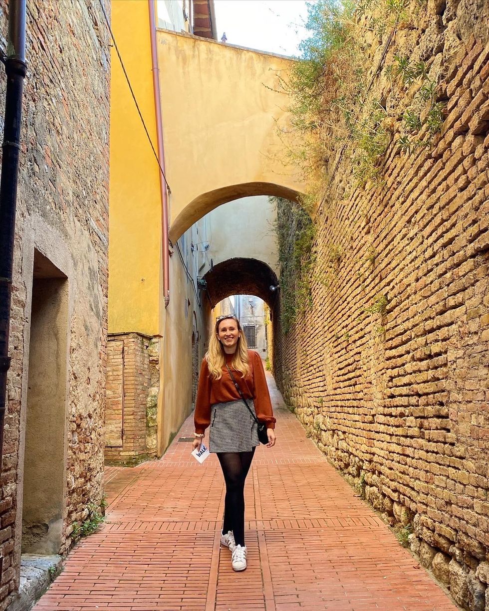 Ali Millington post COVID quarantine, finally enjoying Italy.
