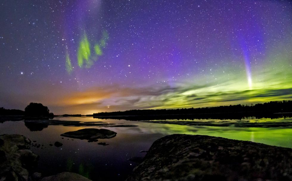 The Northern Lights at Voyageurs.