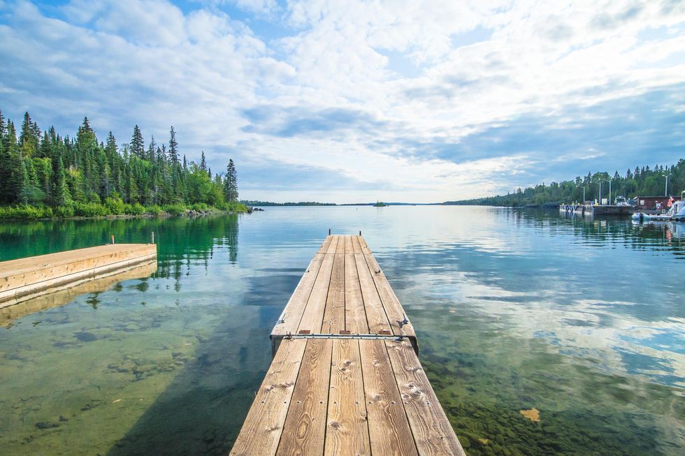 Crystal clear waters of Lake Superior at Isle Royale National Park.