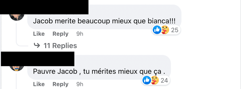 Commentaire Facebook.