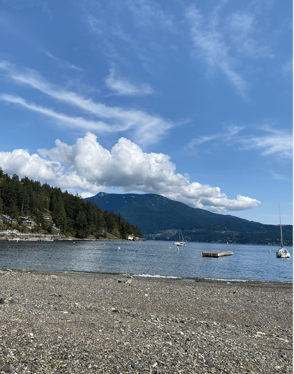 Pebbly Beach on Bowen Island.
