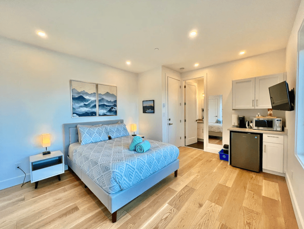Airbnb bedroom.