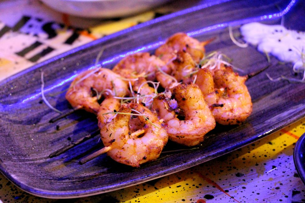 Garlic Shrimp Skewers.