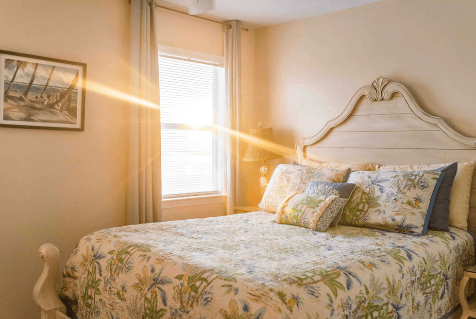 One of the bedrooms in the Back Beach: Hidden Gem rental.