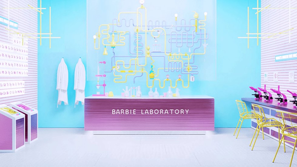 Rendering of The World of Barbie experience.