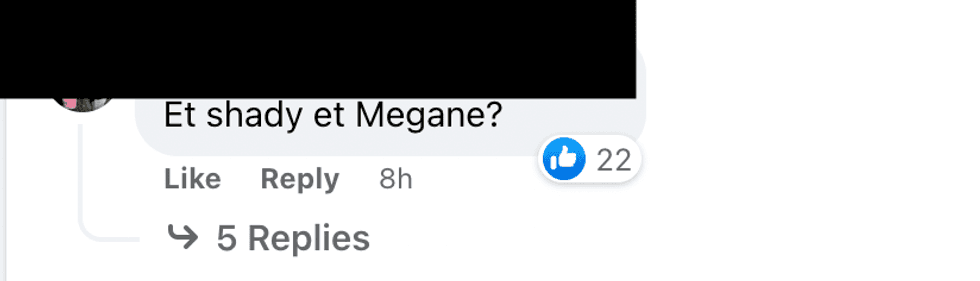 Commentaire Facebook.