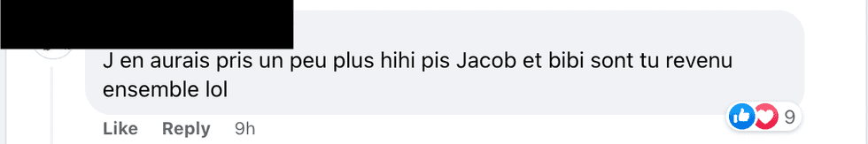 Commentaire Facebook.