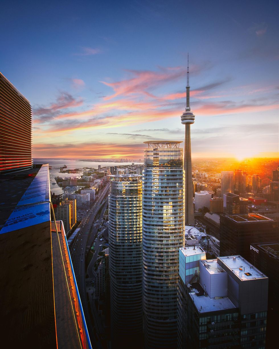 The CN Tower in Toronto, Ontario.
