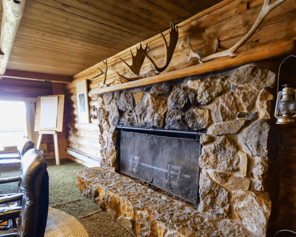 Fireplace.