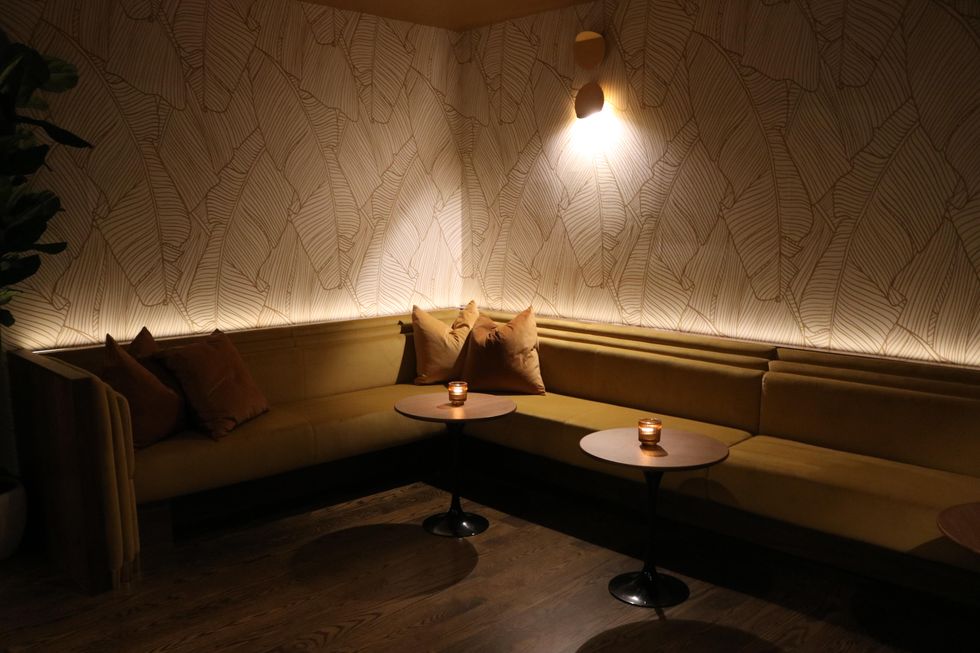 Seating area in the Gold Onyx Bar.