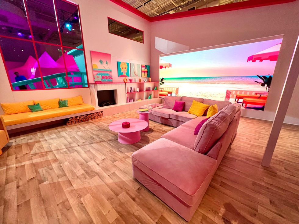 Living room in the Barbie Dreamhouse.