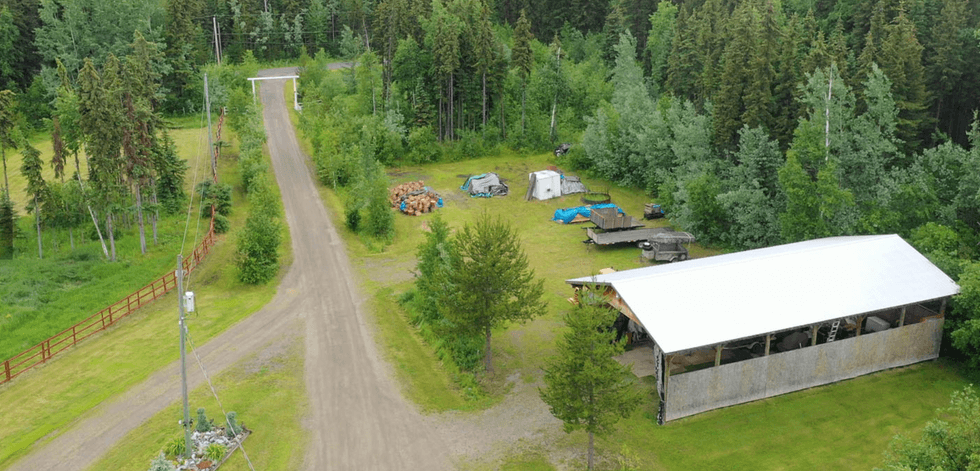 View of the home from above.