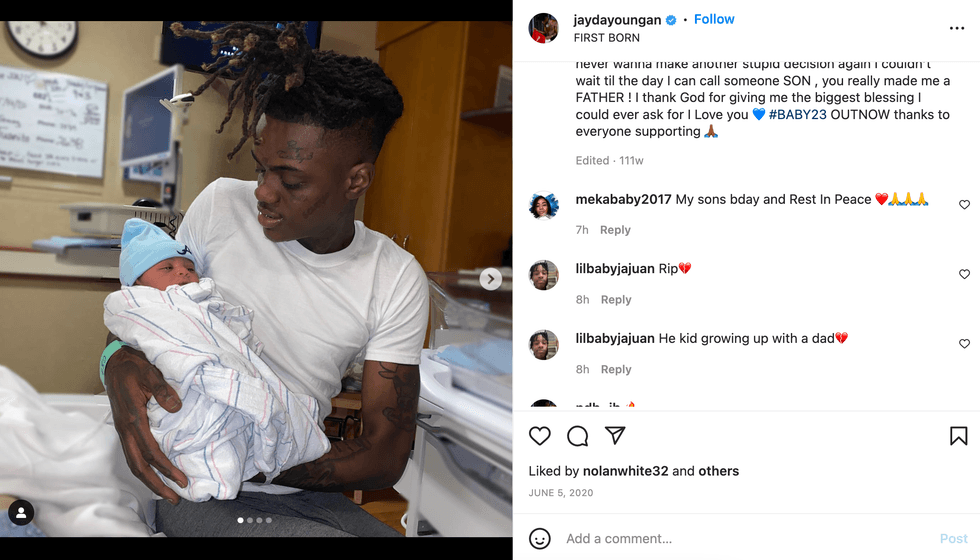 Fans are mourning JayDaYoungan's young son.