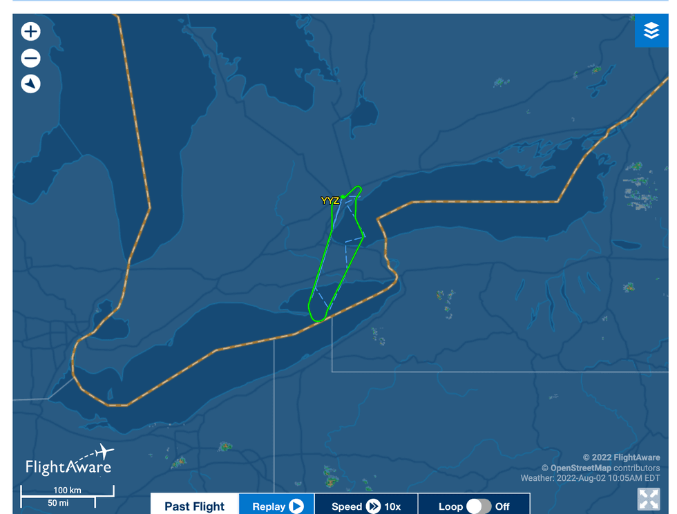 Flight AC8475 on August 2.