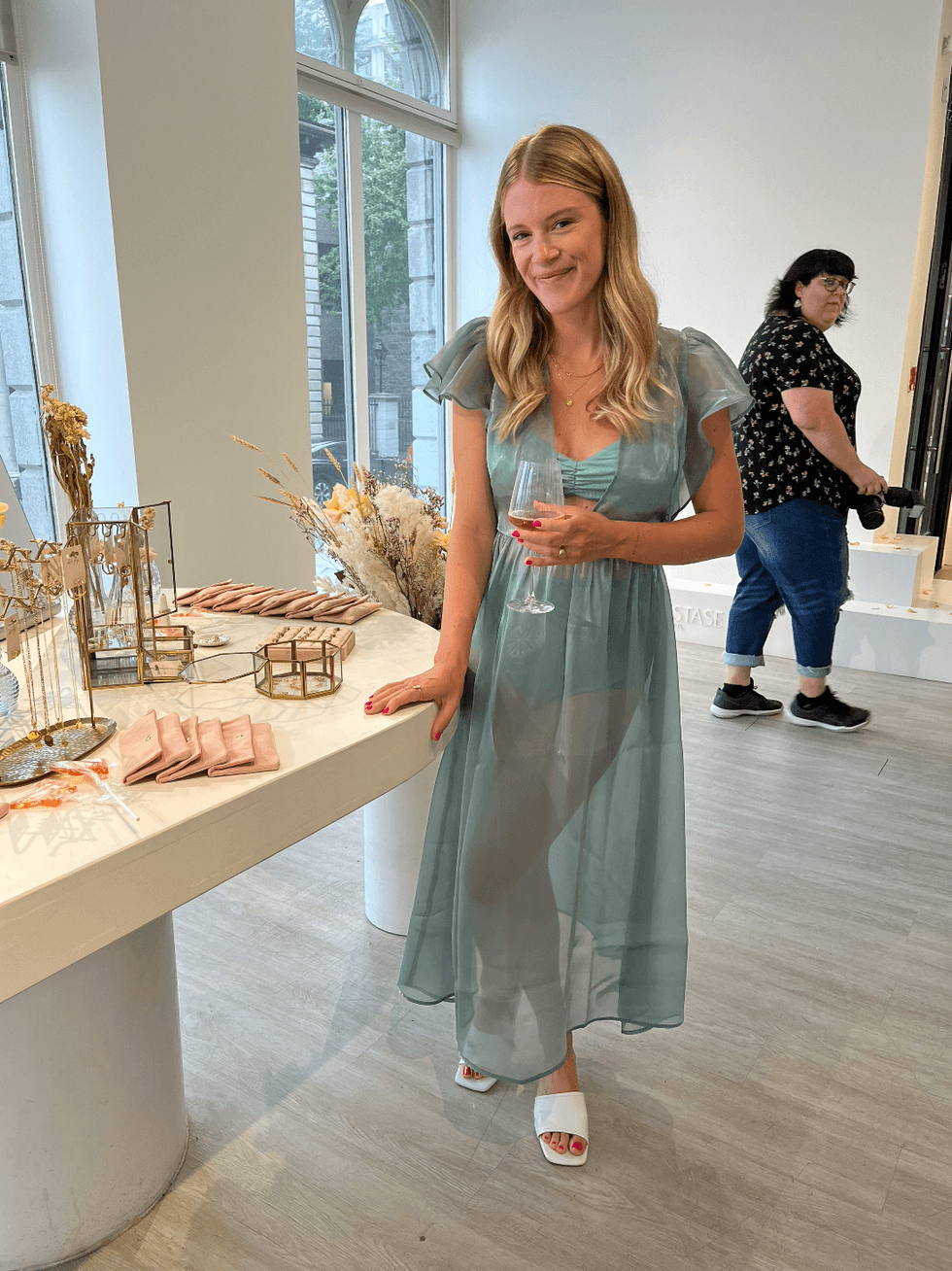 Catherine Paquin au lancement des bijoux Appy.
