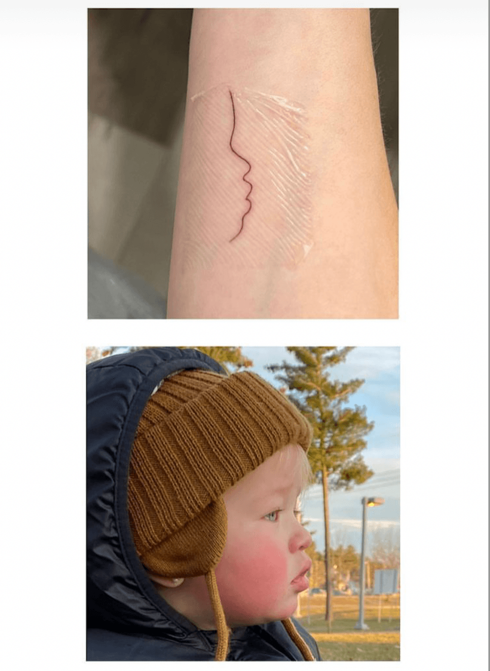 Tatouage du profil de Billie Lou.