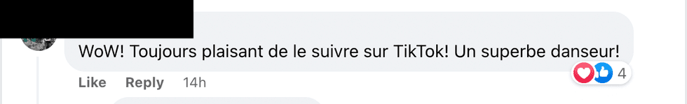Commentaires sur Facebook.