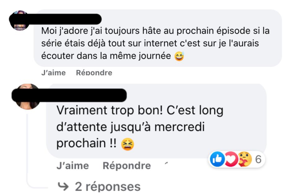 R\u00e9ations sur la s\u00e9rie Chouchou.