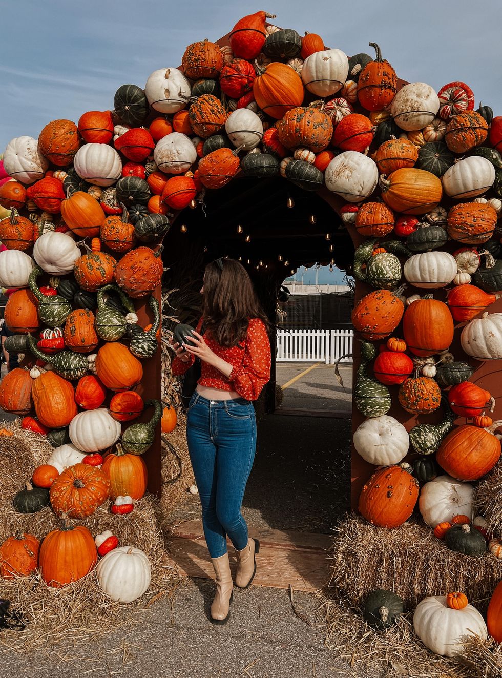 House covered in gourds.