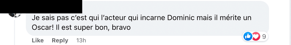 Commentaire sur Facebook.