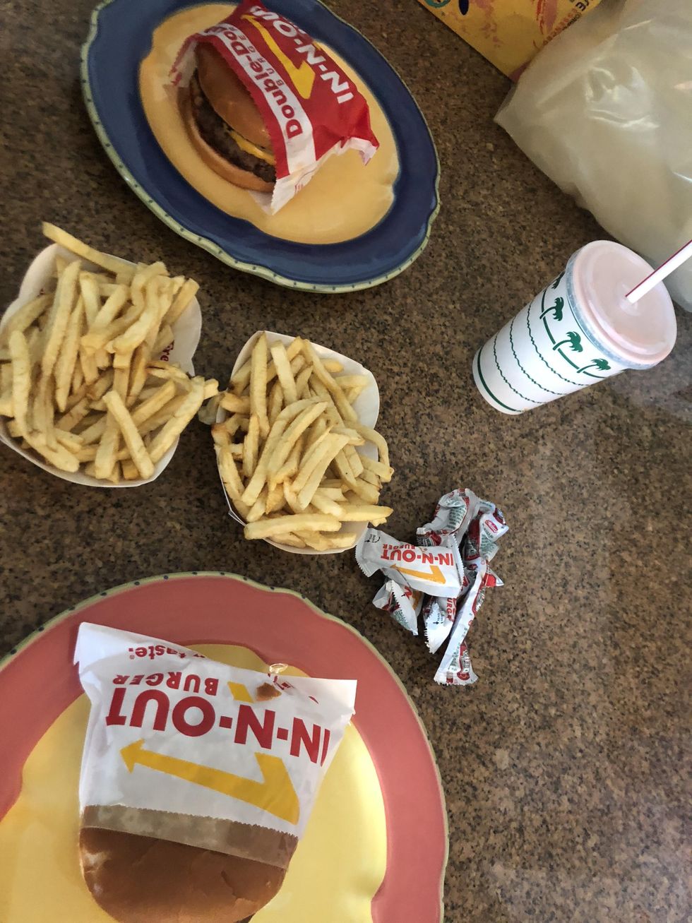 In-N-Out burger and fries.