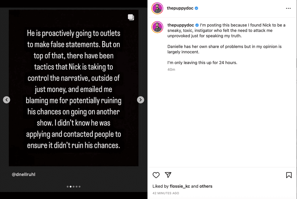 Screenshot of Danielle Ruhl's now-deleted post.