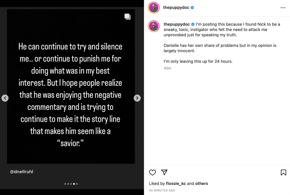 Screenshot of Danielle Ruhl's now-deleted post.