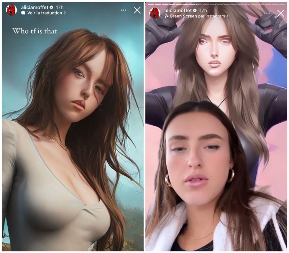 Images AI avatars Lensa d'Alicia Moffet.