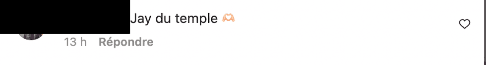 Commentaire sur Instagram.