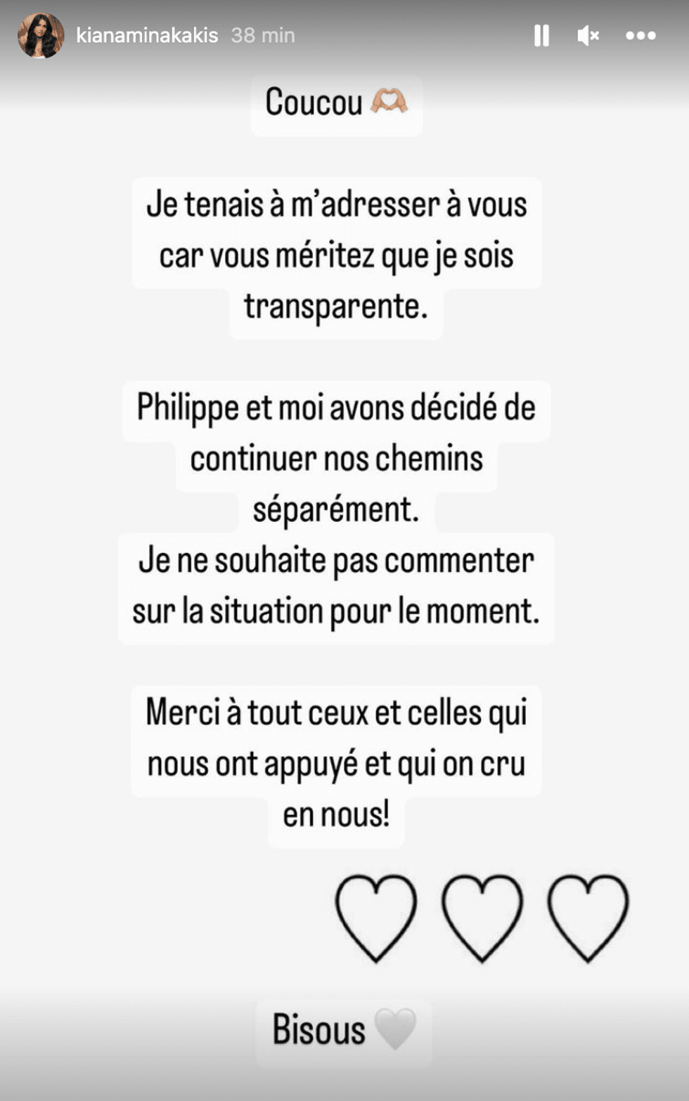 Story de Kiana Minakakis.
