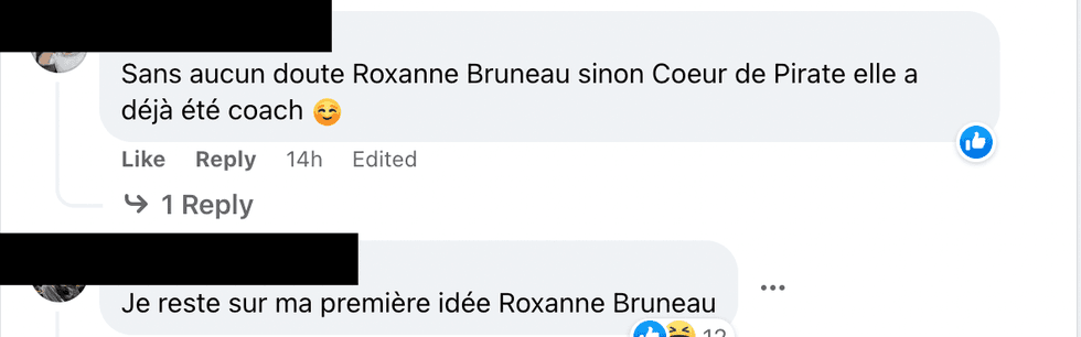 Commentaires sur Facebook.