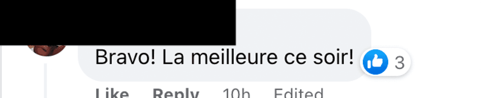 Commentaire sur Facebook.